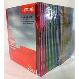 Imation 536276 Slim Design Neon Jewel Case (25-Pack)
