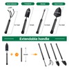 Garden Tools Set with Extension Handles, 5 Piece Thick Gardening