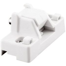 Prime-Line U 9865 Sliding Door Lock with Bushing, White Finish (Single Pack)