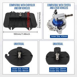 CMTOOL Brake Master Cylinder Bleeder Kit, 12PCS Brake Bleeder Adapter Set with Japanese Quick Connector, Compatible for Benz, Compatible for BMW, Compatible for Ford, Compatible for Tesla
