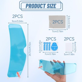 witeup Pinlock Visor Insert, Helmet Visor Anti-Fog Film, Anti Water Clear Protective Motorbike Helmet Visors Film, Universal Motorcycle Helmet Cover Film for Motorbike Helmet Cover 2PCS