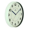 MPM Quality Design Plastic Wall Clock, Green, Large Arabic Numerals,