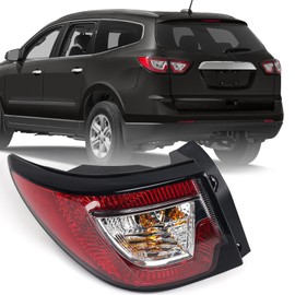 Huray Left Outer Tail Light Fit for Chevy Traverse 2013-2017, LH Taillight OE Style Tail lamp Rear Brake Lamp Replacement for 84266019 23301756 GM2804112 Driver Side
