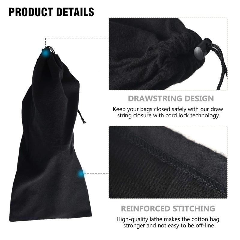 PlasMaller Shoe Storage Bags 100% Cotton with Drawstring For Men