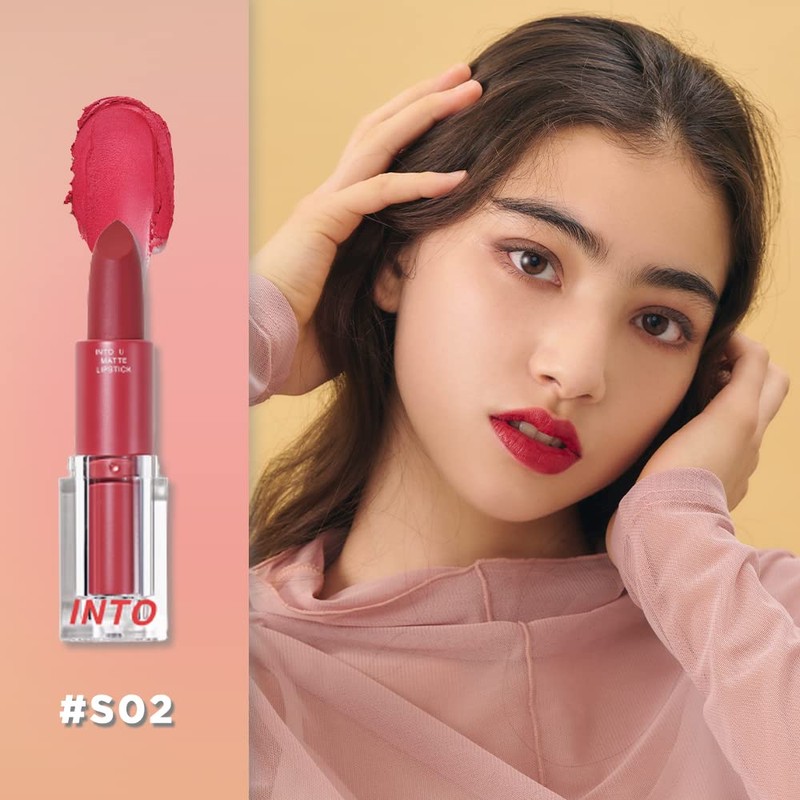 INTO U Feather Matte Lipstick Insensitive Matte Lip Never Falls
