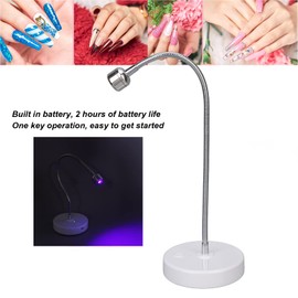 UV LED Nail Lamp, Portable 3W USB Nail Dryer Light 360° Adjustable, 60s Timer Setting, Gel Nails Polishing Manicure Machine for Home Salon