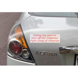Gear Tatz Doing My Part to Piss Off The Religious Right Wing of America - Imán para coche