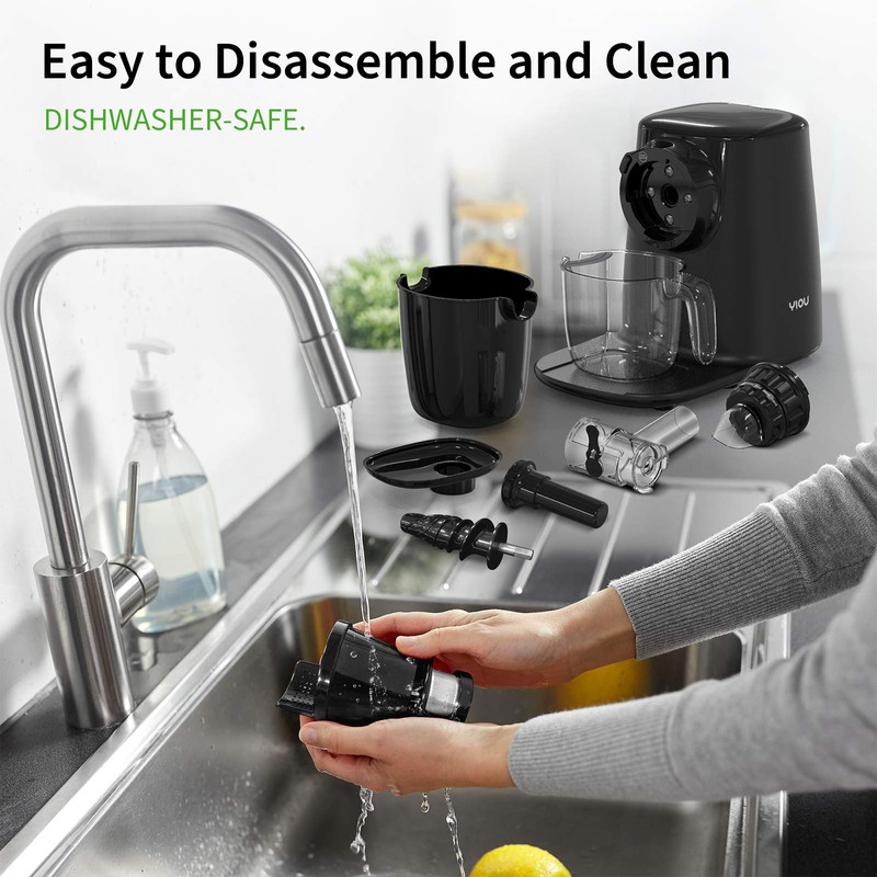 YIOU Juicer Machines, Cold Press Slow Masticating Juicer Easy to