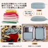 CAPASTEC 【ファスナーだけで圧縮】旅行用圧縮袋 トラベルポーチ 軽量ファスナー付き スペース3倍活用節約 防臭・防水仕様 類仕分け 圧縮袋 旅行 出張
