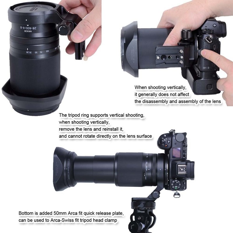 iShoot Tripod Mount Ring Lens Collar Compatible with Nikon Nikkor