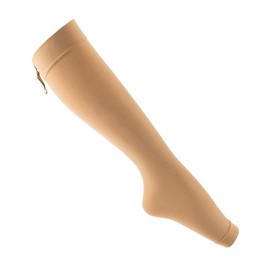 Zipper Compression Sock 20-30mmhg for Men and Women- Therapeutic Open Toe Support Sleeve for Swelling, Circulation, Pregnancy by Bluestone (X-Large)