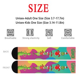 AILAOHUNYU Unisex Games Novelty 3D Printed Socks, High Knee Non-Slip Athletic Funny Socks, Crew Socks, Gifts for Child Adult, 1 Pack, , Style-2, S