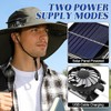 Solar Powered Fan Sun Hat, 2-in-1 UPF 50+ Wide Brim