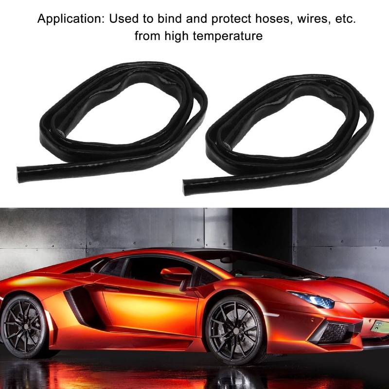3.3ft Fuel Line Heat Shield Silicone Fiberglass Fire Proof Oil