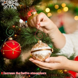 CHEERYMAGIC Christmas Ornament Hooks, 40PCS S-Shaped Bauble Hooks Metal Christmas Tree Hangers Hook for Xmas Party Balls Decorations Home Wedding DIY Crafts Hanging Decor A3SGZ (A)