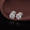 18 Carat White Gold Plated Silver Stud Earrings for Men