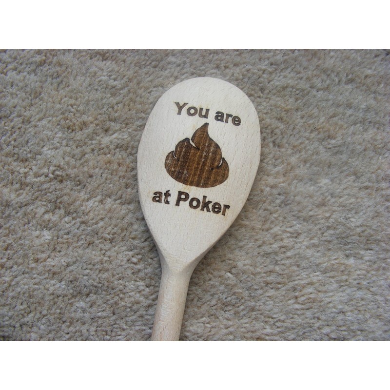 FastCraft NEW ENGRAVED POKER WOODEN SPOON LOSER LAST BOOBY PRIZE