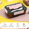 Fiambreras con 3 Compartimentos y Cubiertos de1500ml, con Cuchara y