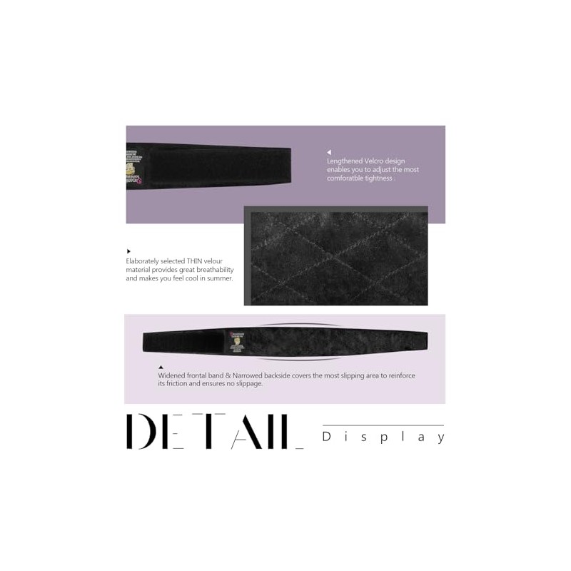 Dreamlover Dreamlover Black Wig Grip Band, Non-slip Wig Grip Headband,