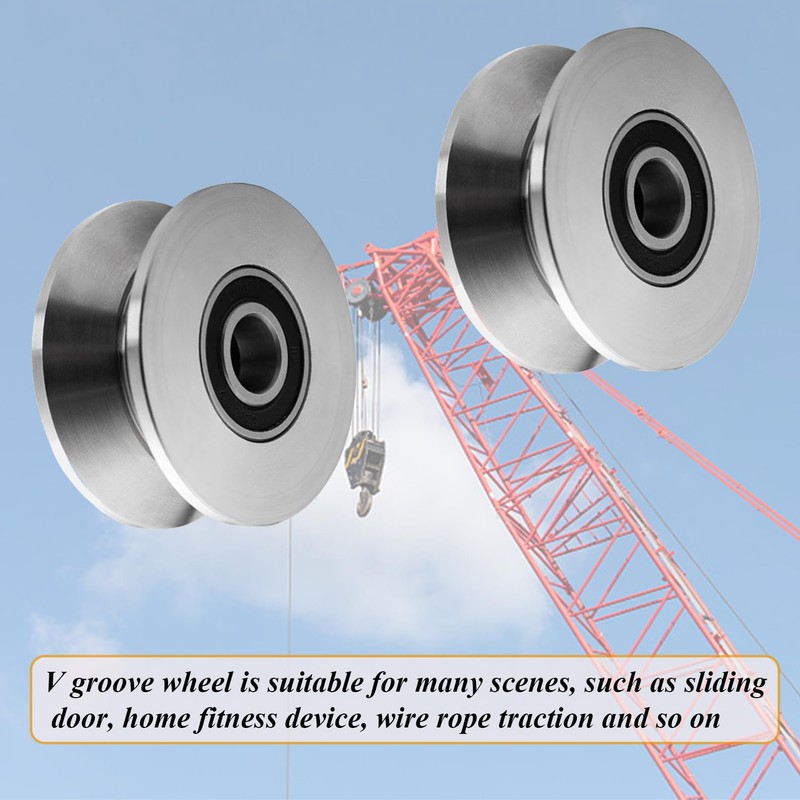 Sliding Gate Rollers Stainless Steel V Groove Wheel Heavy Duty