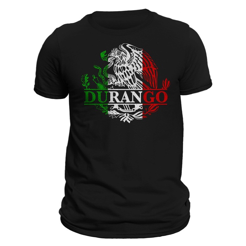 Durango Mexico Eagle Emblem Mexican T-Shirt-M/Red