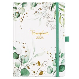 Calendar 2025 - Diary 2025, Calendar 2025 Book Calendar January 2025 - December 2025, Weekly Planner, Organiser, A5 Diary with Pocket 21.4 cm × 14.6 cm