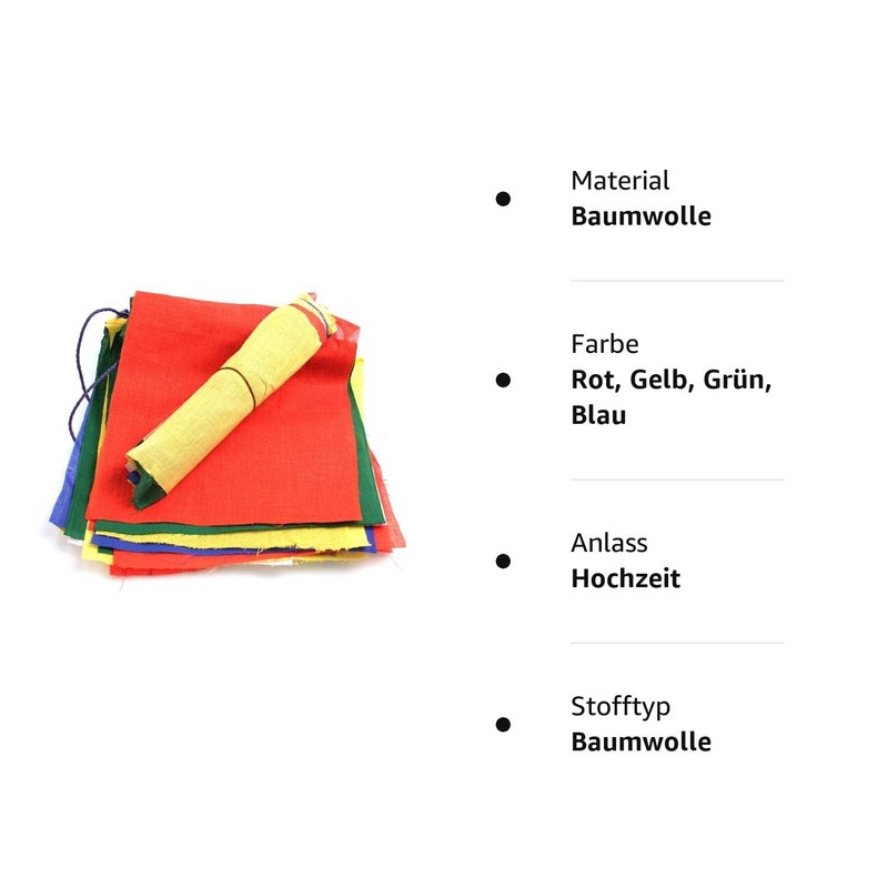 YAKEBA Traditional Wish Flags - 8.80 Metres | 25 Flags