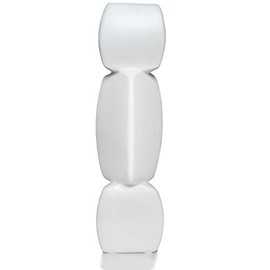 Ceramic Vase - Flower Vase Minimalism Style for Modern Table Shelf Home Decor, Fit for Fireplace Bedroom Kitchen Living Room Centerpieces Office Desk (Triangle White, Big)