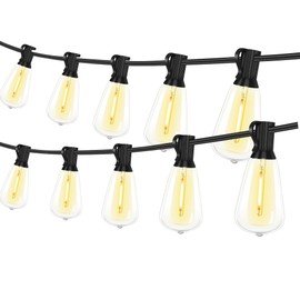 YOSION Outdoor String Lights with Shatterproof LED Bulbs, for Backyard Garden Patio Pergola Gazebo Bistro Bedroom Christmas Wedding Party (10+1 Bulbs)