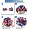 Lovecheer 2PCS Pom Poms Cheerleading Blue and Red and White