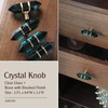 JEREVER 4 Pack Hexagonal Crystal Knobs Wire Wrapped Glass Brass