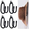 Cowboy Hat Rack Hat Holder Hat Organizer Hat Wall Mount Hooks for Cowboy Hats Storage Baseball Cap Organizer Hanger - Easily Adjustable - fit each hat - No Scratches - 4/PK No Hat