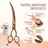 Momotou 45° Super Curved Dog Grooming Scissors 7.5'' Matte Bronze