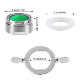 Vinabo 6 Stück Strahlregler für Küche, Bad, Filter für Waschbecken, universell, Filter, Wasserhahn, Luftsprudler, Wasserhähne M24 aus verchromtem Messing aus ABS-Kunststoff + 1 Schlüssel