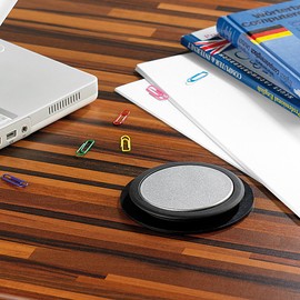 Revolt Recessed Socket: Retractable Table 3-Way Socket Strip in Aluminium Casing, Diameter 78 mm (Retractable Socket Kitchen, Built-in Table Socket, in)