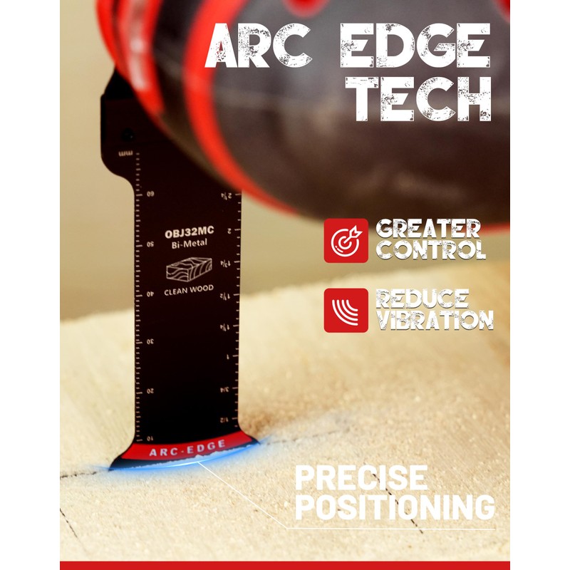 EZARC Bi-Metal Arc Edge Oscillating Tool Blade, 2-11/16" Extra-Long Japanese
