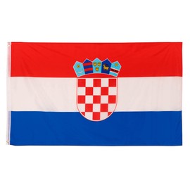 Aricona Croatia Flag, Croatian National Flag with Brass Eyelets, 90 x 150 cm, Weatherproof Flags for Flagpole, 100% Polyester