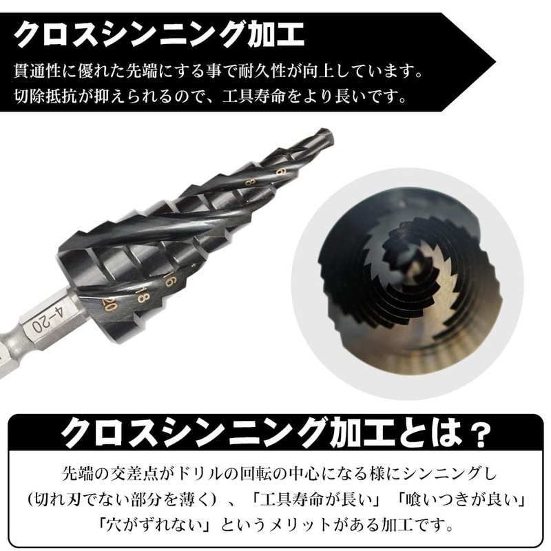 YMJOGGUE Step Drill, Bamboo Shoot Drill, Hexagonal Axis, Spiral Drill,