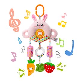 ALLMIRA Baby Stroller, Child Seat, Toy, Attachment, Going Out, Merry Car, Toy, Baby Toy, Baby Toy, Pink