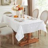 meioro Washable Tablecloth, Round Damask Tablecloths, Waterproof Polyester Fabric Tablecloth,