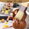 3 PCS Pastry Brushes,Wooden Durable Cooking Brush for Baking, BBQ