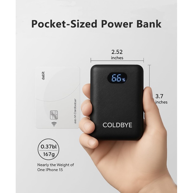 7.4V/5V Battery Pack for Heated Vest, Ultra-Small 10000mAh Battery Pack