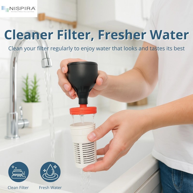 Nispira Water Filter Replacement for Alexapure Seychelle Water Pitcher, 1