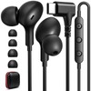 iMangoo USB C Headphones Wired Earbuds 90° Angled for Apple