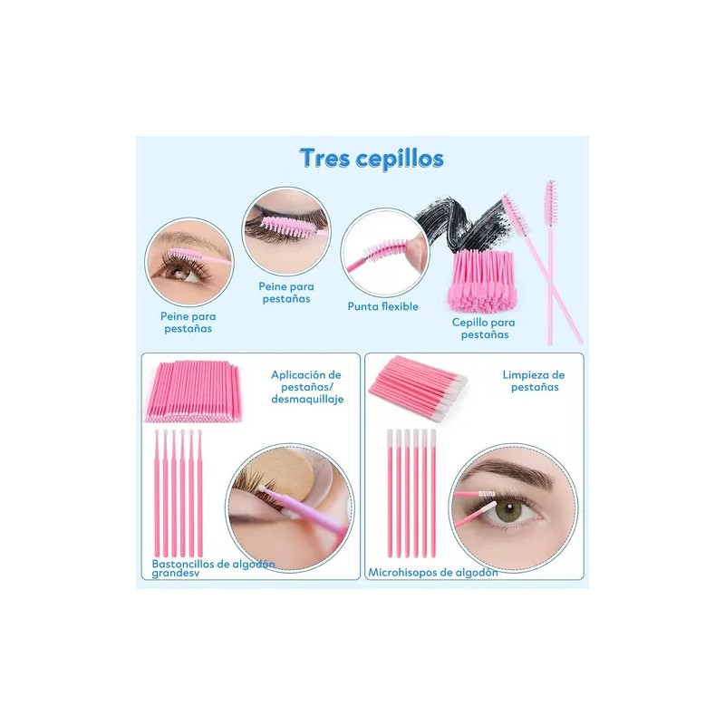 Kit Profesional Extensión De Pestañas Profesional Práctica