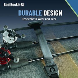 BoatBuckle F14200 Gunwale/Deck Mount Retractable Rod Tie-Down