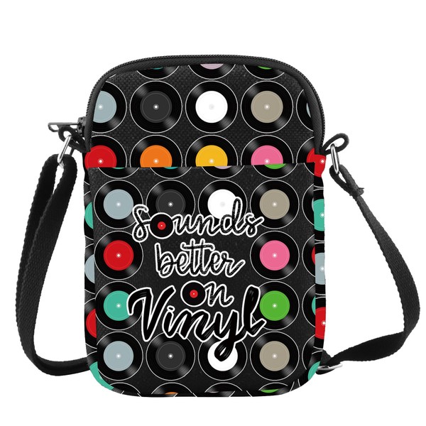 MYSOMY Vinyl Record Crossbody Bag Vinyls Lover Gifts Vinyls Collector