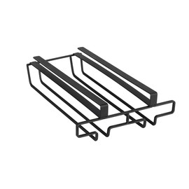 WENKO Cupboard Insert Glass Holder for 6 Glasses – Cupboard Hanger Kitchen for 6 Glasses, Metal, 20 x 7 x 28 cm, Black