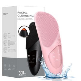 Electric Facial Cleansing Brush - Waterproof Ultrasonic Facial Cleansing Brush and Face Massager with Memory Function for Deep Cleansing, Anti-Ageing and Gentle Exfoliation, Eye Massage