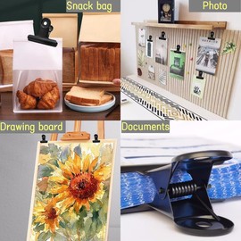 PEPAXON Small Bulldog Paper Clips Metal Clips Black Metal Bulldog Clips File Clips Paper Clips Binder Clamps 31 mm (31 mm - 20 Pieces)